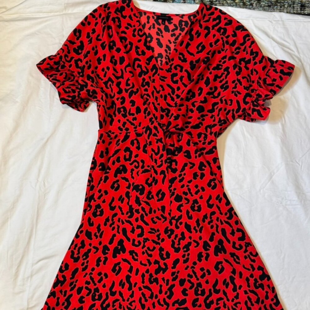 WHO WHAT WEAR for TARGET Red Leopard Print Maxi Dress